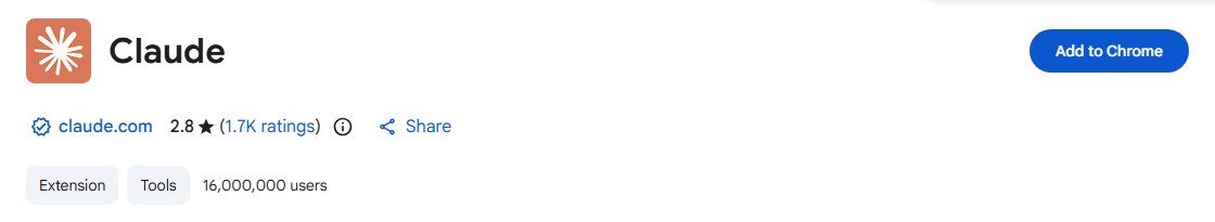 The Claude extension on the Chrome Web Store with the Add to Chrome button