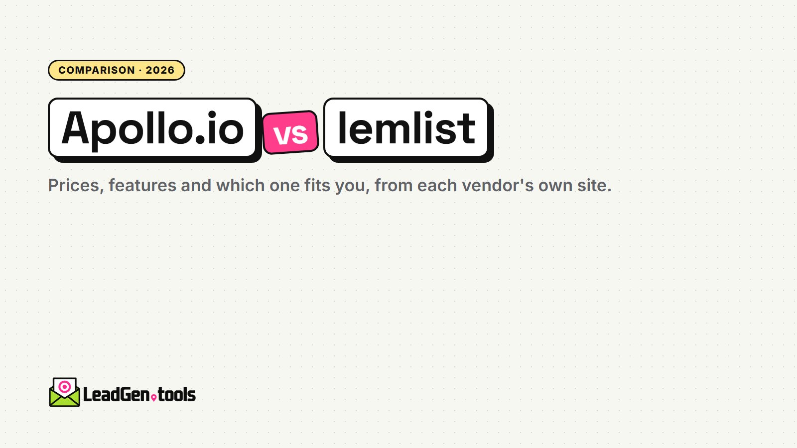 Apollo.io vs lemlist (2026): Prices, Features and Which to Choose