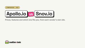 Apollo.io vs Snov.io (2026): Prices, Features and Which to Choose