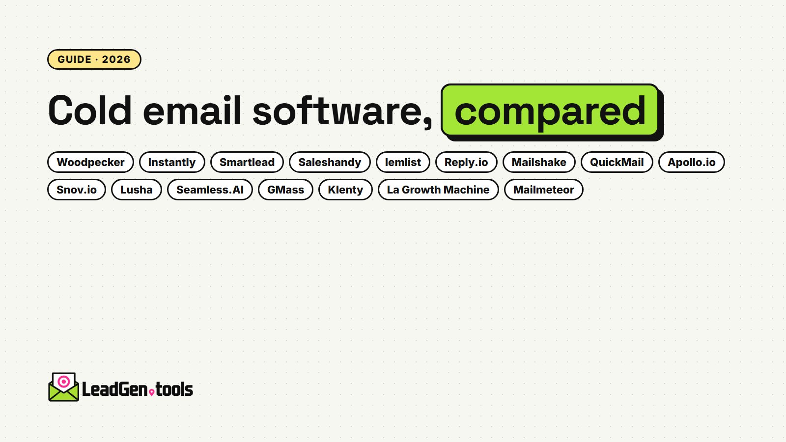 Cold Email Software Compared (2026): Every Tool, Price and Alternative