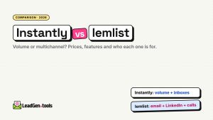 Instantly vs lemlist comparison