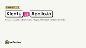 Klenty vs Apollo.io (2026): Prices, Features and Which to Choose