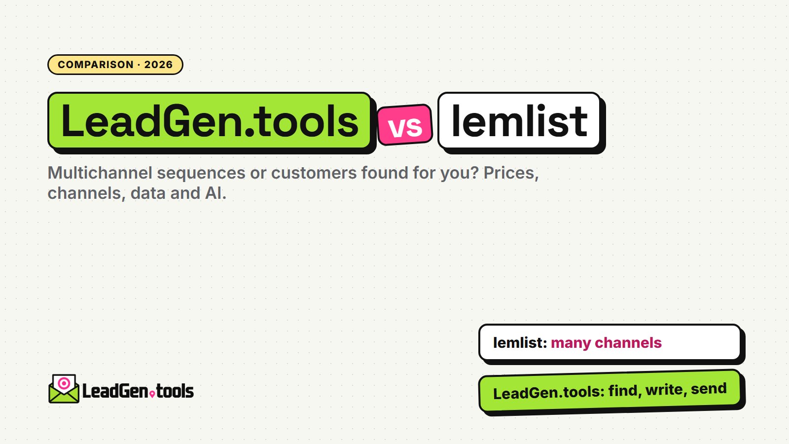 LeadGen.tools vs lemlist comparison