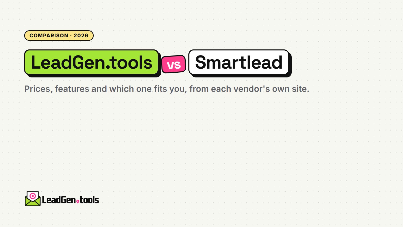 LeadGen.tools vs Smartlead (2026): Prices, Features and Which to Choose