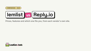 lemlist vs Reply.io (2026): Prices, Features and Which to Choose