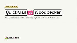 QuickMail vs Woodpecker (2026): Prices, Features and Which to Choose