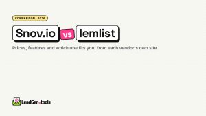 Snov.io vs lemlist (2026): Prices, Features and Which to Choose