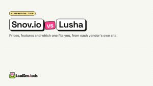 Snov.io vs Lusha (2026): Prices, Features and Which to Choose